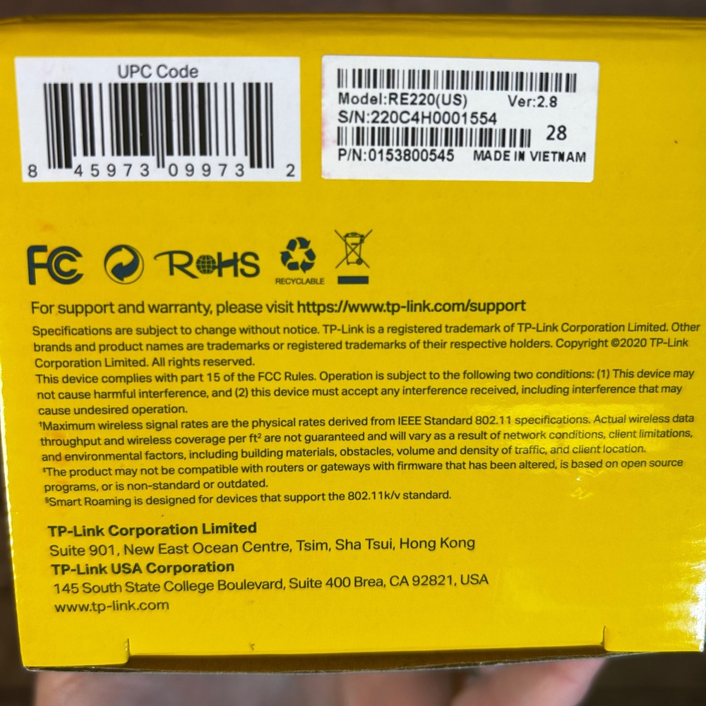 TP-Link RE220 AC750 Mesh Wi-Fi Range Extender Dual Band Wireless Booster White - Picture 6 of 6